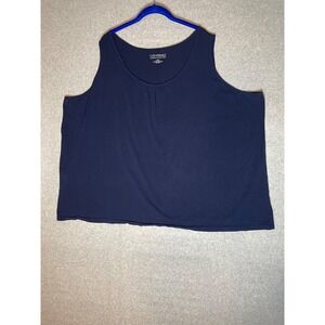 Catherines Tank Top Womens 5x Navy Blue Suprema‎ Collection Cotton Spandex